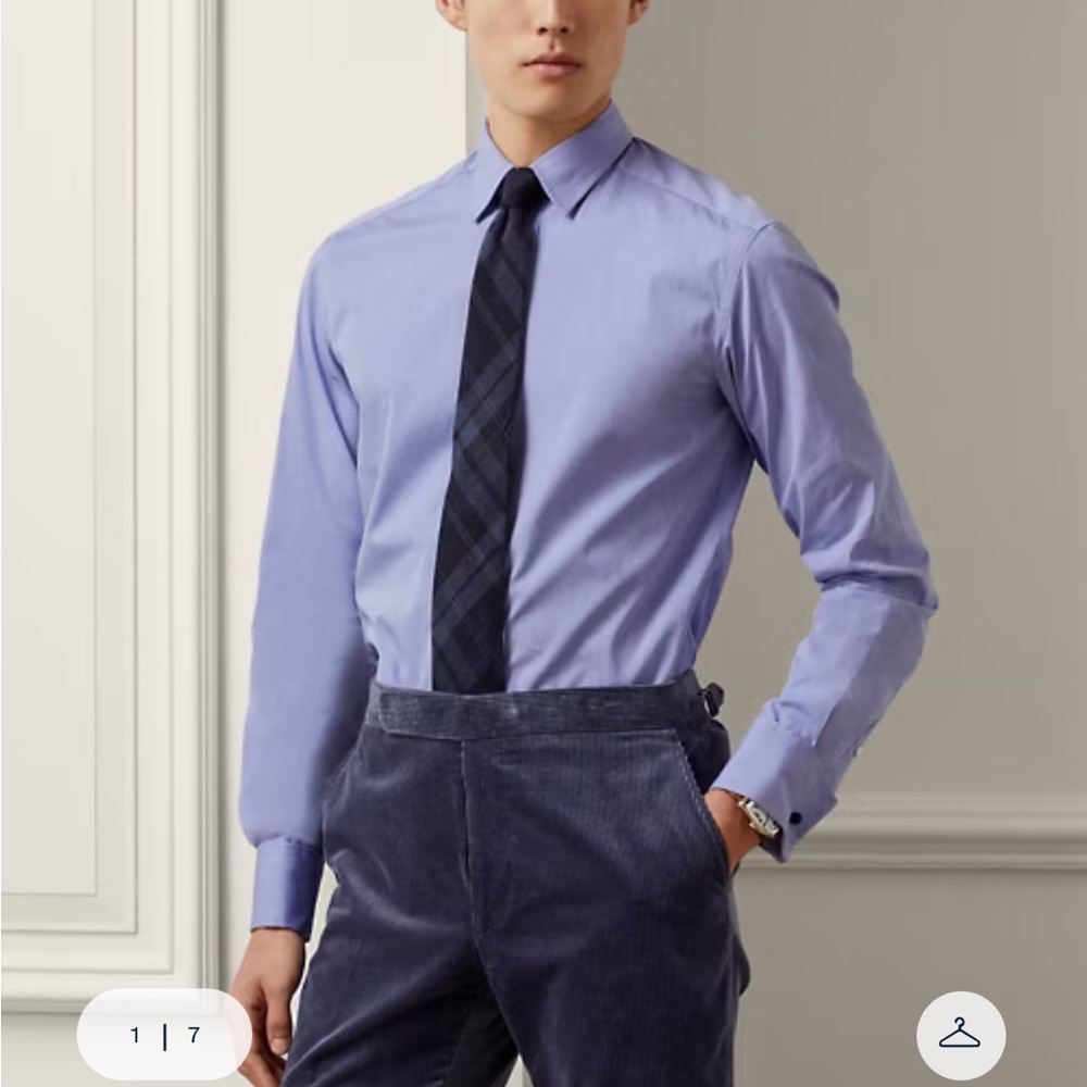 Ralph Lauren End-on-End French Cuff Shirt Purple Label